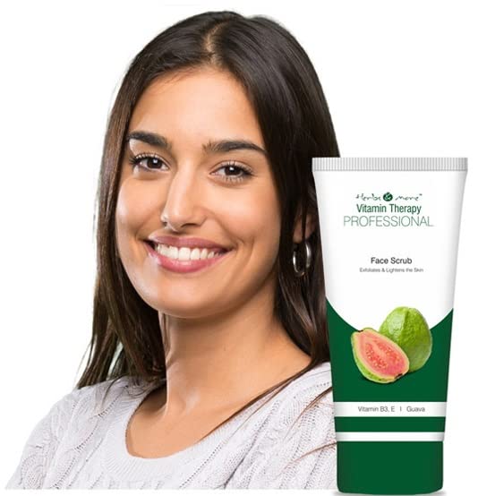 Herbs & More Vitamin Therapy Professional Face Scrub For Cleaning And Brighting Skin 100 Gm