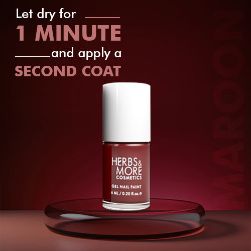 Herbs & More Cosmetics Nail Paint – Long-Lasting, Chip-Resistant Formula – High-Gloss Finish – Non-Toxic & Quick-Dry – Easy Application for Salon-Quality Nails at Home – 6ml (Very Berry Kit, 6ML)