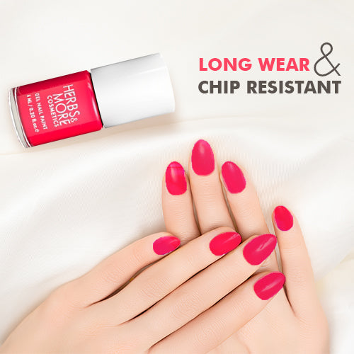 Herbs & More Cosmetics Nail Paint – Long-Lasting, Chip-Resistant Formula – High-Gloss Finish – Non-Toxic & Quick-Dry – Easy Application for Salon-Quality Nails at Home – 6ml (Very Berry Kit, 6ML)