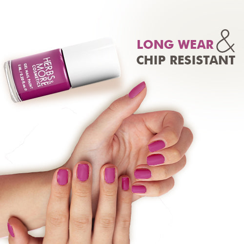 Herbs & More Cosmetics Nail Paint – Long-Lasting, Chip-Resistant Formula – High-Gloss Finish – Non-Toxic & Quick-Dry – Easy Application for Salon-Quality Nails at Home – 6ml (Very Berry Kit, 6ML)