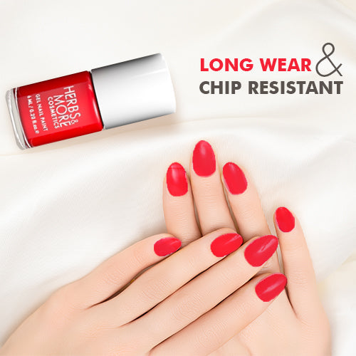 Herbs & More Cosmetics Nail Paint – Long-Lasting, Chip-Resistant Formula – High-Gloss Finish – Non-Toxic & Quick-Dry – Easy Application for Salon-Quality Nails at Home – 6ml (Very Berry Kit, 6ML)