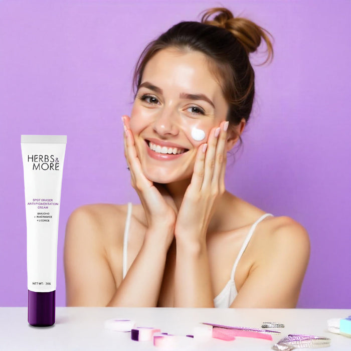 Herbs & More Spot Eraser Anti-Pigmentation Cream - 20g | Brightening & Even Skin Tone | Reduces Dark Spots & Blemishes
