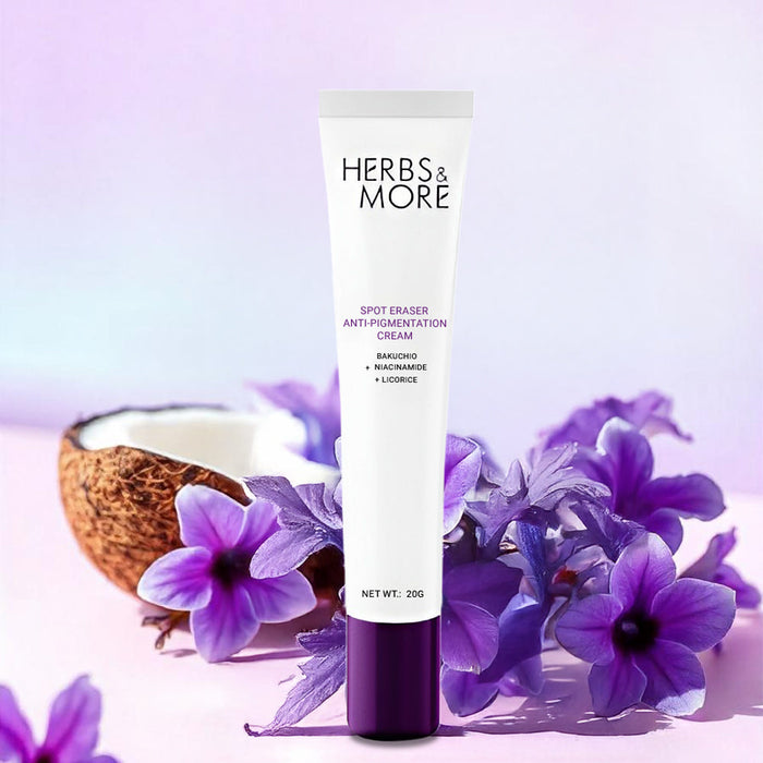 Herbs & More Spot Eraser Anti-Pigmentation Cream - 20g | Brightening & Even Skin Tone | Reduces Dark Spots & Blemishes