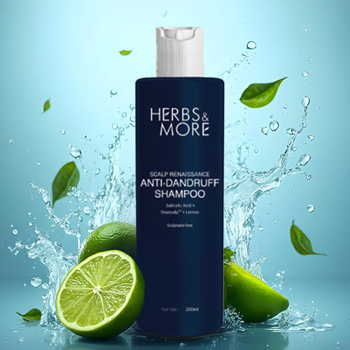 Herbs & More Scalp Renaissance Anti-Dandruff Shampoo - 200ml | Soothing Formula for Flake-Free Hair | Nourishing and Hydrating | Promotes Overall Scalp Health | Soothes and Calms Irritated Scalp