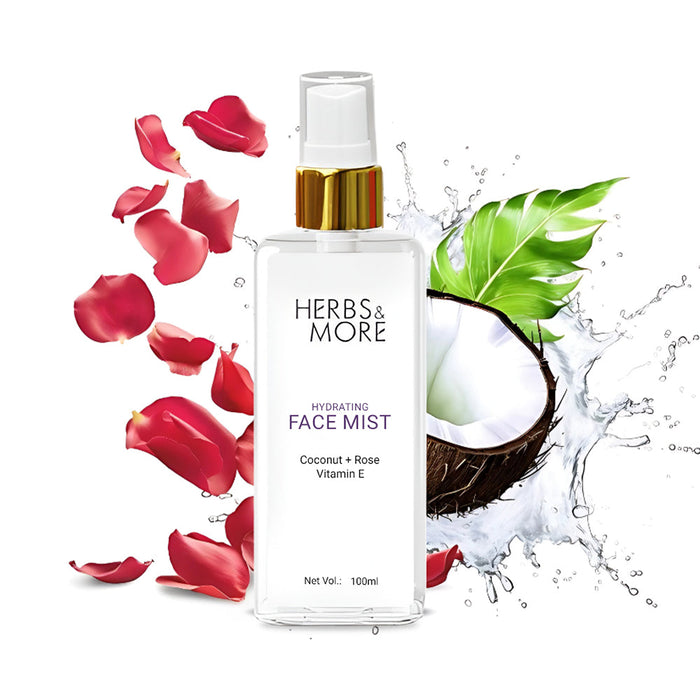 Herbs & More Hydrating Face Mist - 100 ML | Refreshing & Moisturizing Spray | Instant Skin Hydration | Natural Ingredients