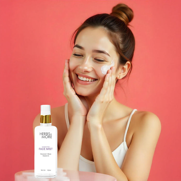 Herbs & More Hydrating Face Mist - 100 ML | Refreshing & Moisturizing Spray | Instant Skin Hydration | Natural Ingredients