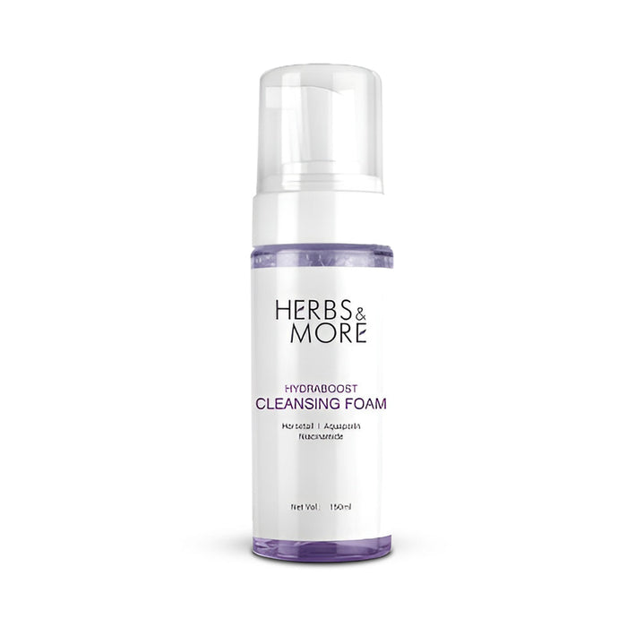 Herbs & More Hydraboost Cleansing Foam - 150ML | Deep Cleansing & Hydrating | Refreshes, Softens, and Revitalizes Skin
