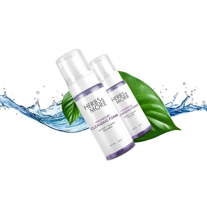 Herbs & More Hydraboost Cleansing Foam - 150ML | Deep Cleansing & Hydrating | Refreshes, Softens, and Revitalizes Skin
