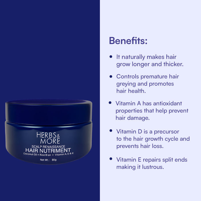 Herbs & More Scalp Renaissance Hair Nutriment - 80g | Nourishing Scalp Treatment | Promotes Hair Growth & Strengthens Roots