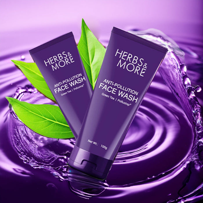 Herbs & More Anti-Pollution Face Wash - 100gm | Deep Cleansing & Detoxifying | Removes Dirt, Impurities & Pollutants