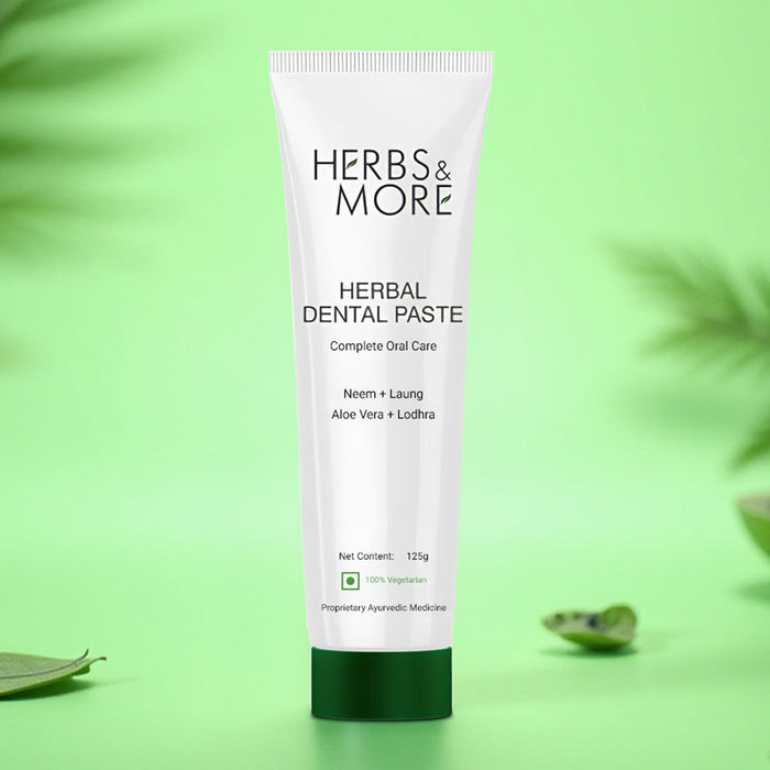 Herbs & More Herbal Dental Paste Pack of 2 (125g Each) | Natural Toothpaste for Fresh Breath, Healthy Gums, & Strong Teeth