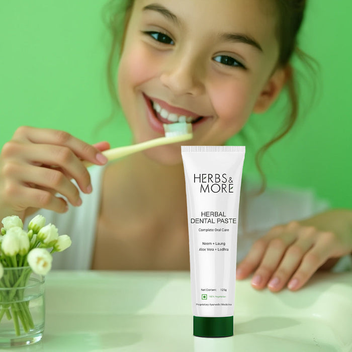 Herbs & More Herbal Dental Paste Pack of 2 (125g Each) | Natural Toothpaste for Fresh Breath, Healthy Gums, & Strong Teeth