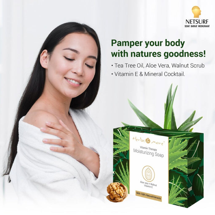 Herbs & More Vitamin Therapy Moisturizing Soap Pack of 5 375 GMS