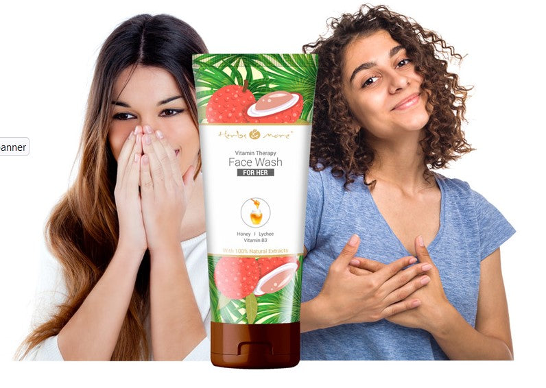 Vitamin Therapy Face Wash Her with Vitamin B3 Vitamin E Honey Lychee Wheat Protein Neem Tulsi
