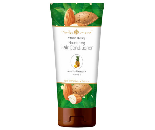 Herbs & More Vitamin Therapy Hair Conditioner with Pineapple Almond Oil Vitamin E Wheat Protein