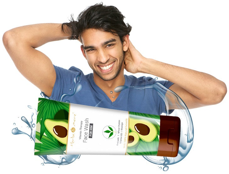 Vitamin Therapy Face Wash Him with Vitamin B3 Vitamin E Avocado Moringa Wheat Protein Neem Tulsi