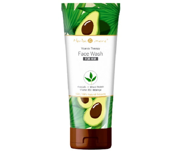 Vitamin Therapy Face Wash Him with Vitamin B3 Vitamin E Avocado Moringa Wheat Protein Neem Tulsi